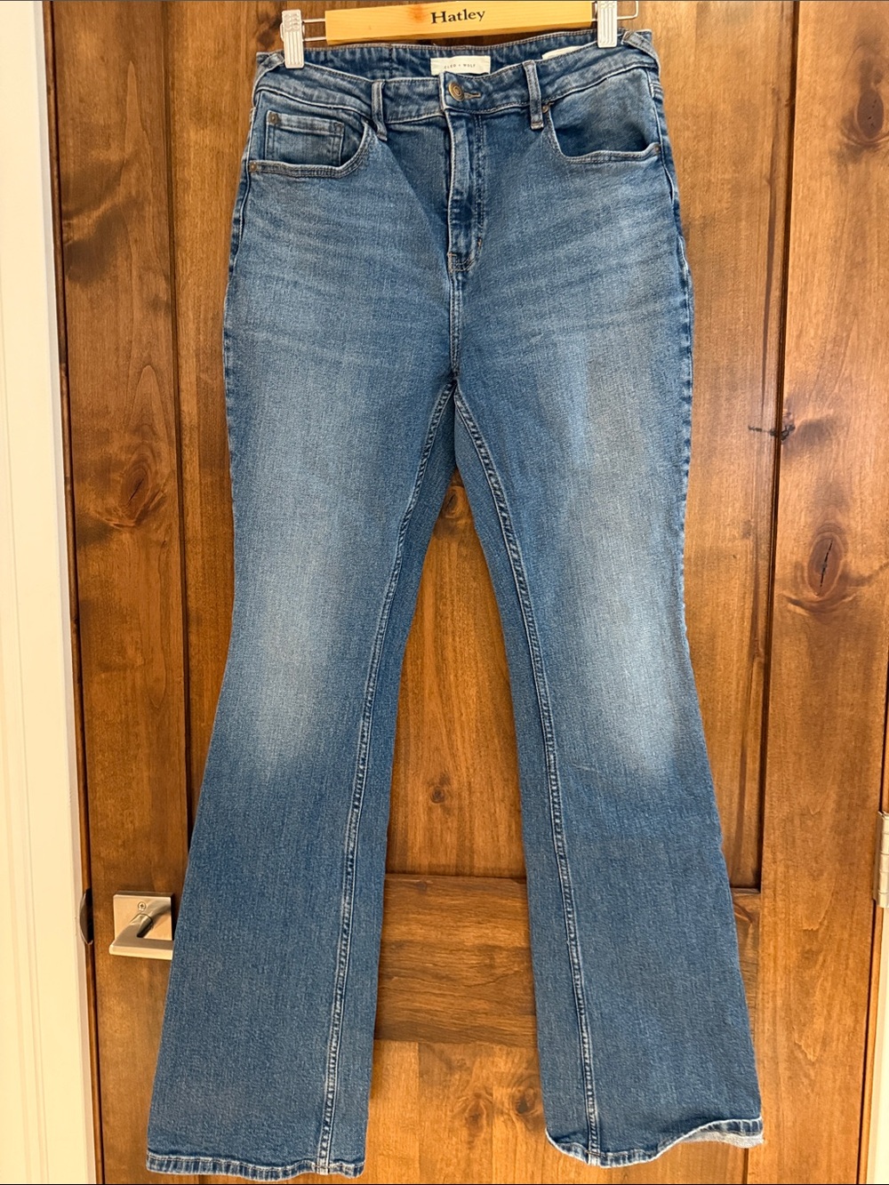 Cleo + Wolf high rise bootcut jeans